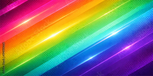 Abstract colorful background featuring a seamless rainbow spectrum design with bright gradient lines and a vector texture for a web banner wallpaper illustration