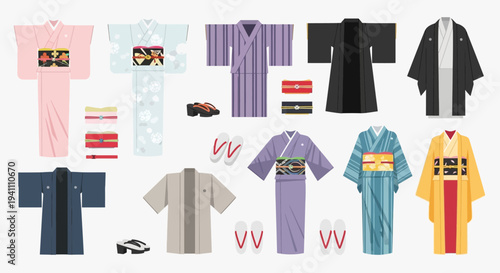 Japanese Traditional Kimono and Yukata Outfits Collection