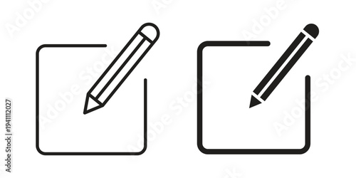 Edit icon, line pictogram on white.