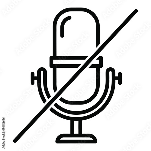 No talking microphone symbol for forbidden or not allowed signs  no speech icon