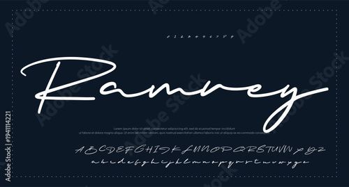 letter design with signature font style 