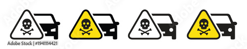 Biohazard warning signs in various stages of completion