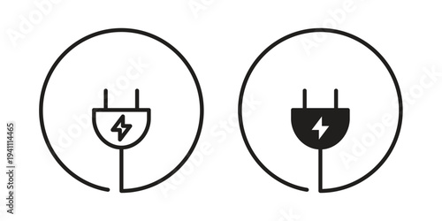 Green energy icon, line pictogram on white.