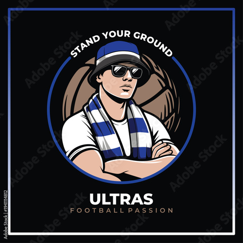 ultras logo hooligan casual football fans sticker design