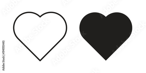 Heart icon, line pictogram on white.