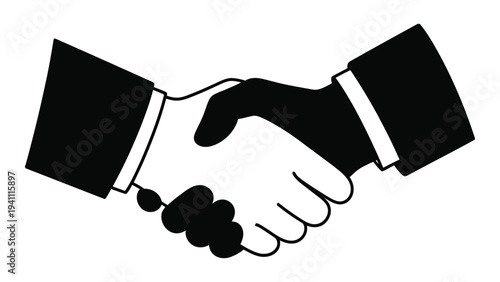 A handshake between two people in business attire
