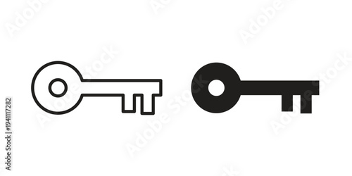 key icon, line pictogram on white.