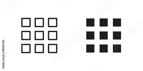 Keypad icon, line pictogram on white.