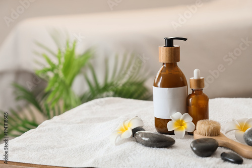 Bottles of cosmetic product...