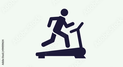 Silhouette of a person running on a treadmill, representing fitness, exercise, and a healthy lifestyle indoors.