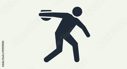 Silhouette of a discus thrower in action, representing athletic achievement and the sport of track and field.