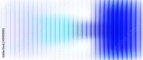 Abstract vertical blue light bar pattern background with glowing cyan center, creating a vibrant digital sound wave or equalizer effect, isolated on