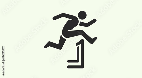 running man icon, sprinting person symbol, speed limit sign