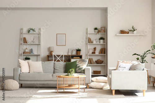 Interior of light living ro...