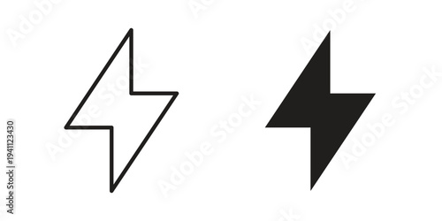 Power icon, line pictogram on white.