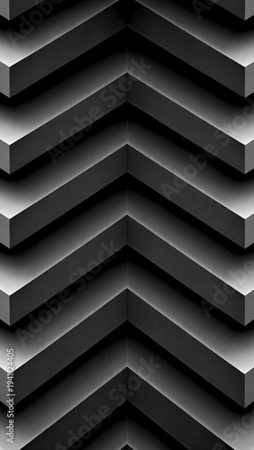 Dark Metallic Geometric Arrow Pattern
