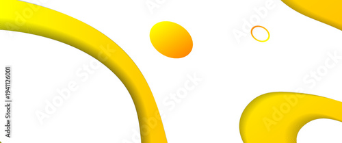 Modern Yellow Liquid Wave Abstract Background. A bright vector illustration featuring flowing golden and orange organic shapes with soft shadows on a white base. Ideal for sunny or food branding.