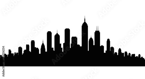 New York City Skyline Silhouette.