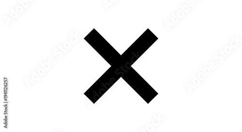 Black X Mark Symbol.