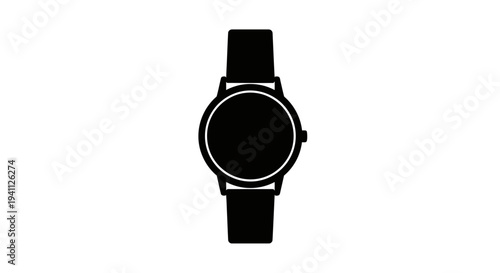 Black Smartwatch with Blank Face.