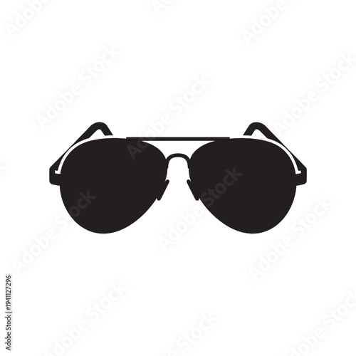 Black aviator sunglasses isolated on white background fashion accessory eyewear style