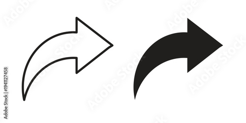 Share icon, line pictogram on white.