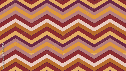 Retro Zigzag Pattern with Warm Earth Tone Color Palette