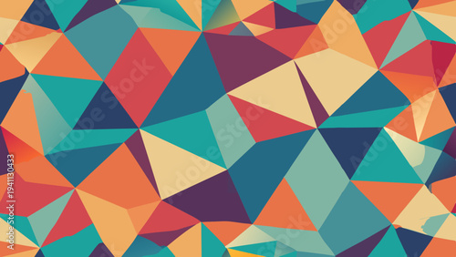 Abstract geometric background with colorful polygons and flat design