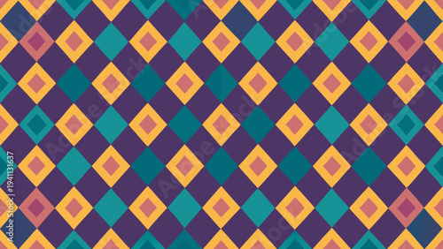 Colorful diamond shapes pattern background abstract geometric design backdrop