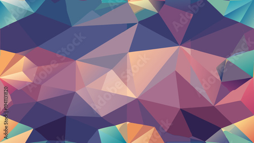 Abstract geometric background with polygonal shapes and vibrant hues