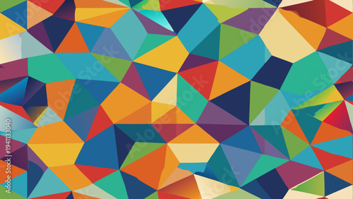 Colorful abstract geometric background with polygonal shapes mosaic