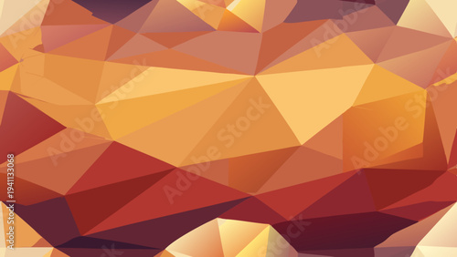 Warm toned abstract polygonal background with geometric shapes