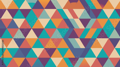 Abstract geometric background with triangular shapes and soft colors