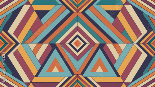 Abstract geometric pattern with triangles and diamond shapes