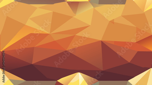 Abstract orange and brown geometric background with triangular pattern