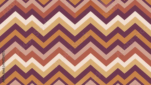 Abstract Chevron Pattern with Earth Tone Colors Background