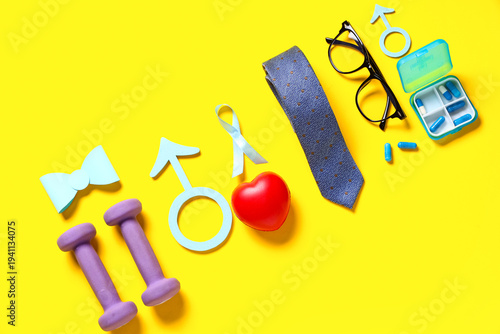 Male sign, ribbon, heart, p...