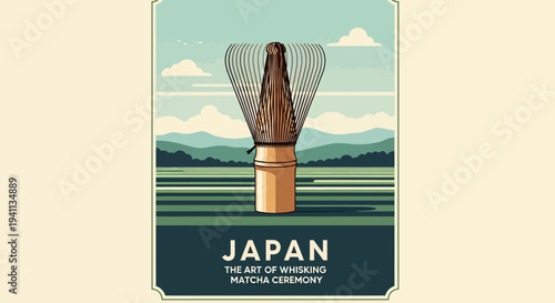 Japan Matcha Ceremony Whisk - Traditional Bamboo Chasen Art Poster