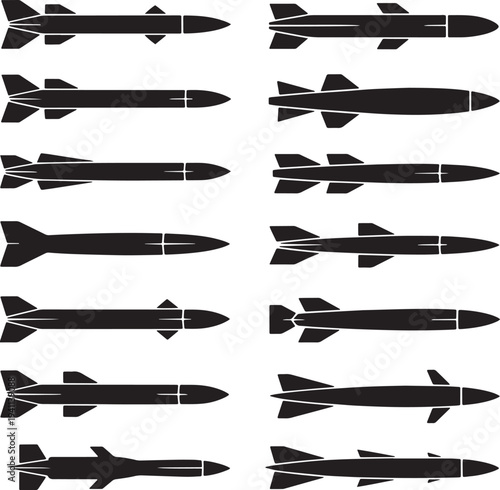 Strategic Ballistic Missile Isolated, Modern Warfare and Defense Technology Concept.