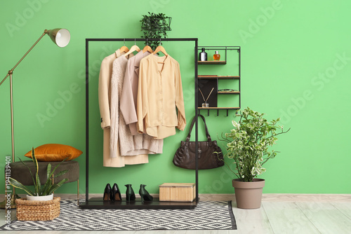 Interior of dressing room w...