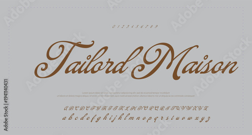 signature Font Calligraphy Logotype Script Brush Font Type Font lettering handwritten