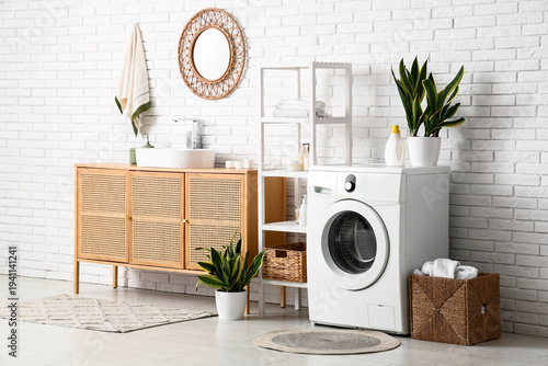 Interior of laundry room wi...