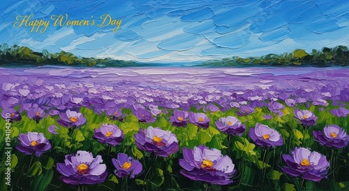 Wallpaper Mural Vibrant Purple Flowers Women's Day Torontodigital.ca