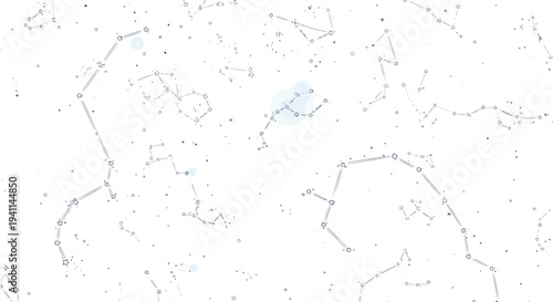 Stunning constellation map with stars and celestial patterns