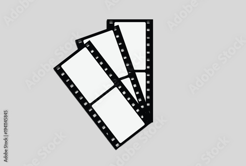 	
Film strips mockup templates of old retro film frame with shadow on background. Video or movie film vintage analog cinema, photograph camera film strip. Trendy editable camera roll social stories