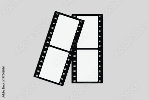	
Film strips mockup templates of old retro film frame with shadow on background. Video or movie film vintage analog cinema, photograph camera film strip. Trendy editable camera roll social stories