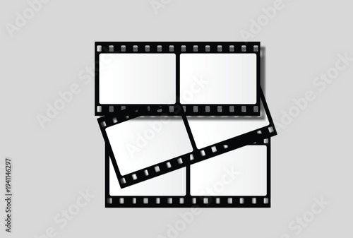 	
Film strips mockup templates of old retro film frame with shadow on background. Video or movie film vintage analog cinema, photograph camera film strip. Trendy editable camera roll social stories