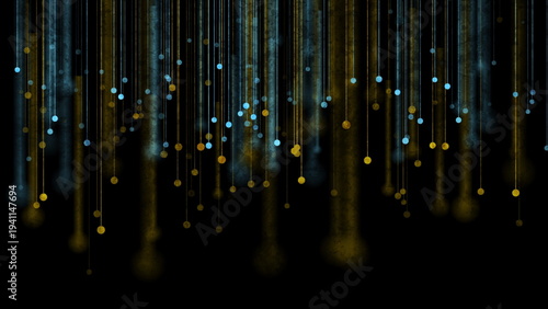 Blue orange tech connection lines abstract futuristic background