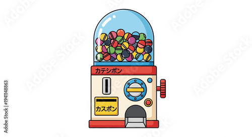 Colorful Gachapon Capsule Toy Vending Machine Filled with Balls
