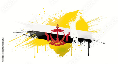 Crown on Paint Splatter Artistic Design.